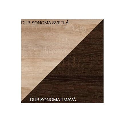 Excelentní obývací stěna STELLA, v nadčasovém vzhledu dub sonoma světlá / dub sonoma tmavá