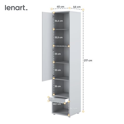 Vysoká skříňka Lenart BED CONCEPT BC-07