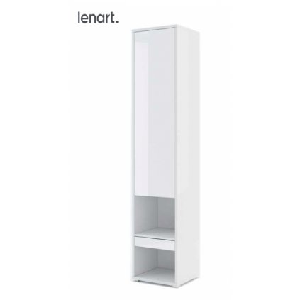 Bílá lesklá skříňka Lenart BED CONCEPT BC-07p