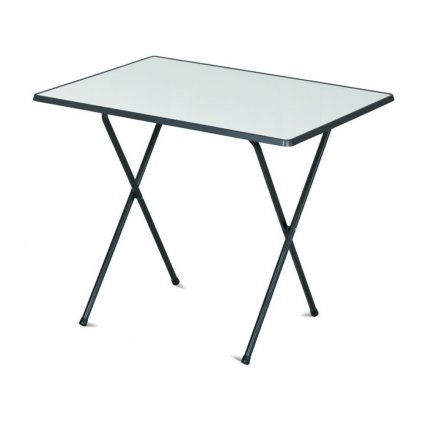 Skládací campingový stůl s deskou SEVELIT je obdélníkového tvaru.