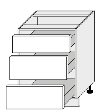 Levně ArtExt Kuchyňská skříňka spodní, D3A/50 Pescara Barva korpusu: Grey