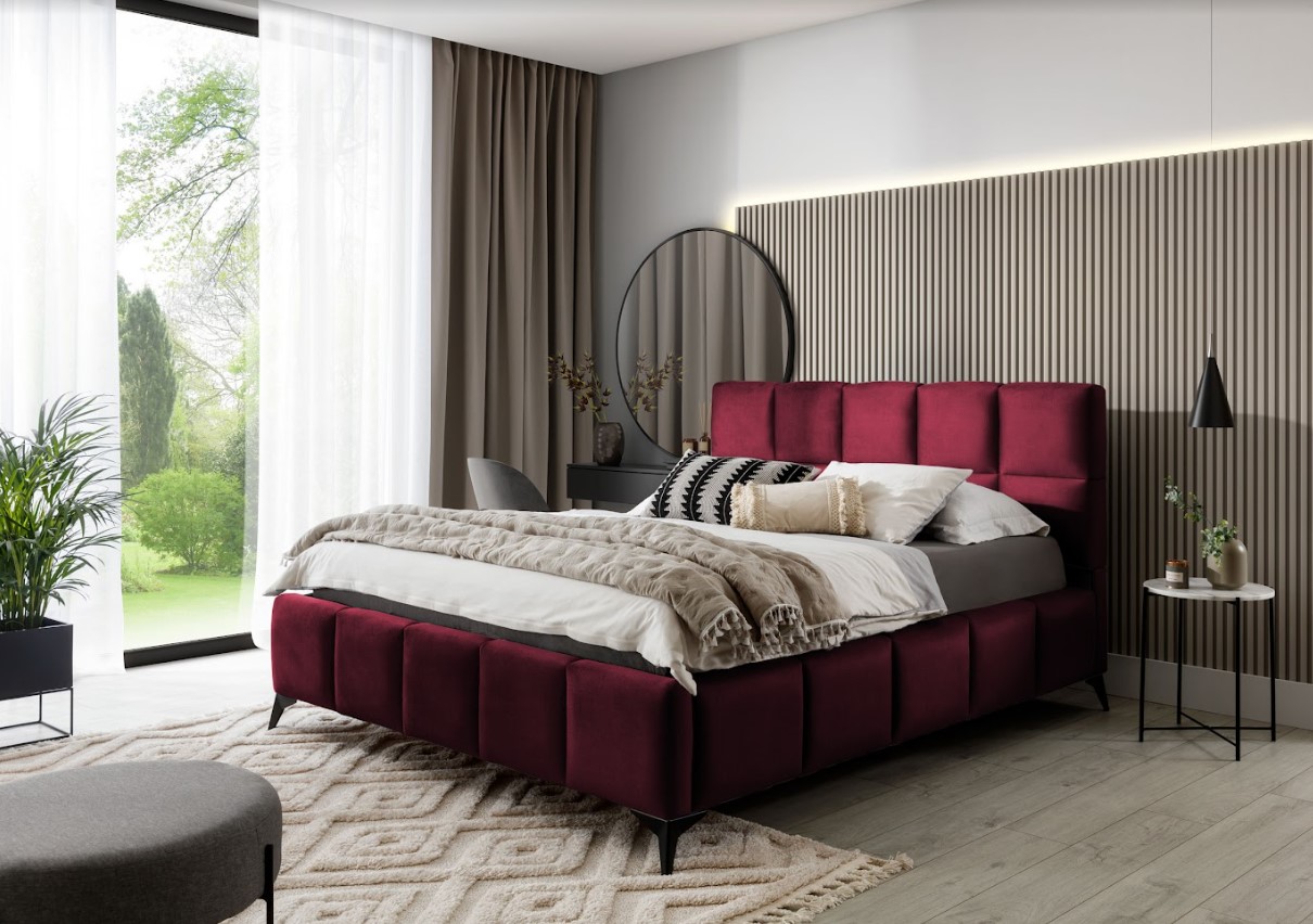 Levně Artelta Manželská postel MIST | 160 x 200 cm barevné provedení: Velvetmat 25