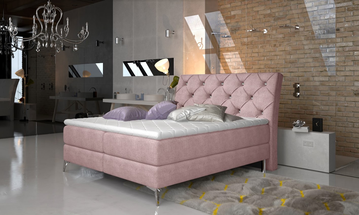 Levně Artelta Manželská postel ADEL Boxspring | 160 x 200 cm barevné provedení: Soft 11
