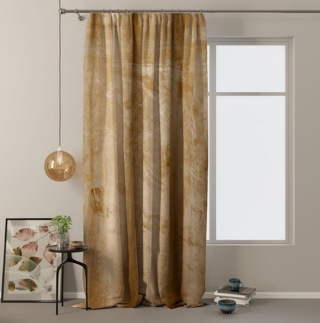 Levně ArtFlhf Stínicí závěs VELVET PLEAT P | 140 x 270 cm Barva: Hořčicová