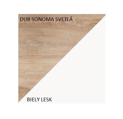 ArtCross TV STOLEK REX Barva: Dub sonoma tmavý/černý lesk