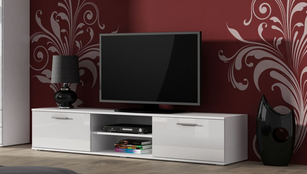 Artcam TV stolek SOHO 180 cm Barva: bílá/černý lesk