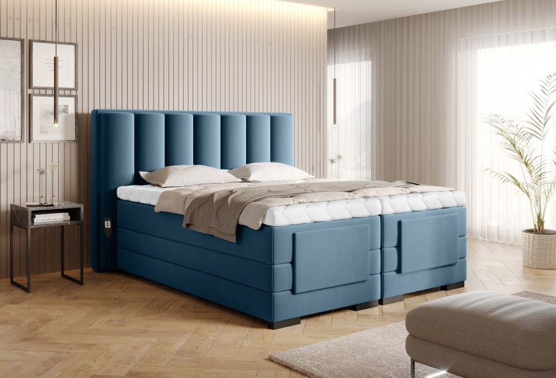 Artelta Manželská postel VEROS Boxspring | elektrická polohovatelná 160 x 200 cm Barva: Savoi 38