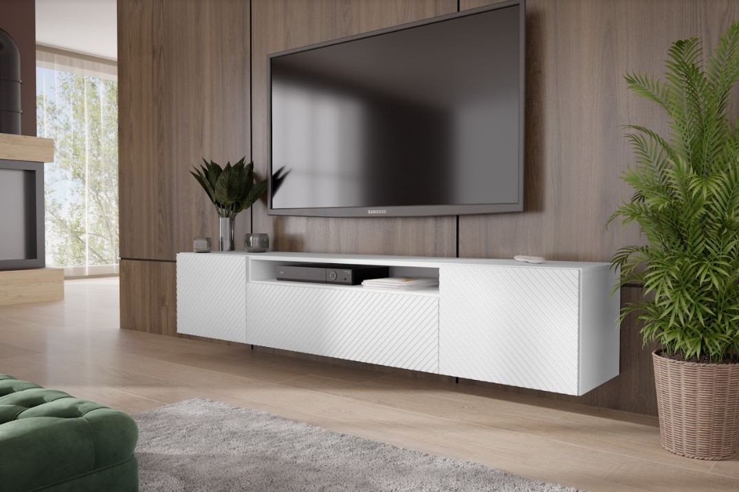 ArtMode TV stolek CLEO | závěsný Barva: Bílá