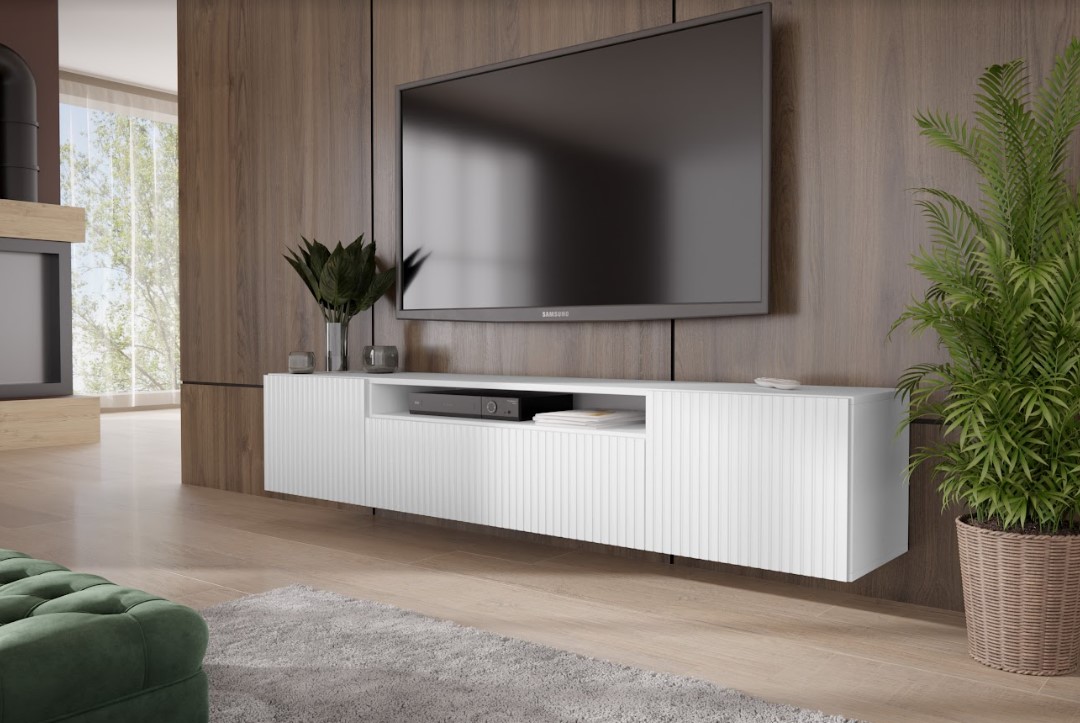 ArtMode TV stolek MOLLY | závěsný Barva: Bílá