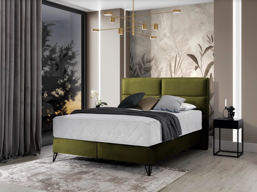 Levně Artelta Manželská postel SAFIRO Boxspring | 180 x 200 cm Barva: Nube 45