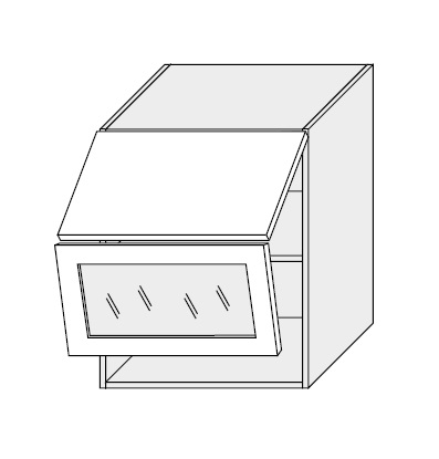ArtExt Kuchyňská skříňka horní FLORENCE lesk | W8BS 60 WKF Aventos Barva korpusu: Bílá