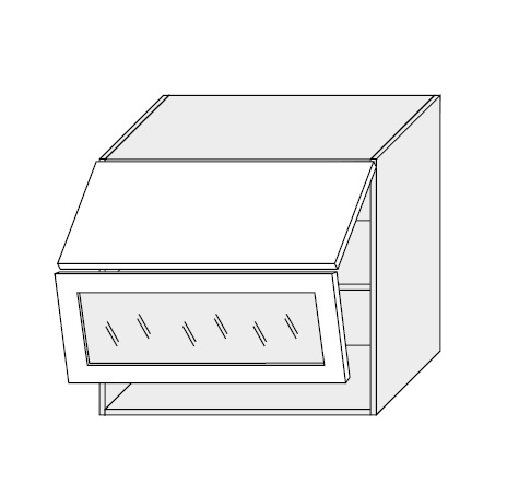 ArtExt Kuchyňská skříňka horní FLORENCE lesk | W8BS 80 WKF Aventos Barva korpusu: Bílá