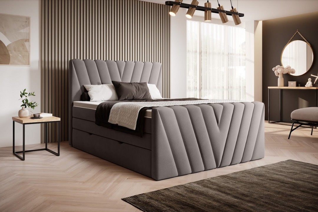 Levně Artelta Manželská postel CANDICE Boxspring | 160 x 200 cm Barva: Savoi 38