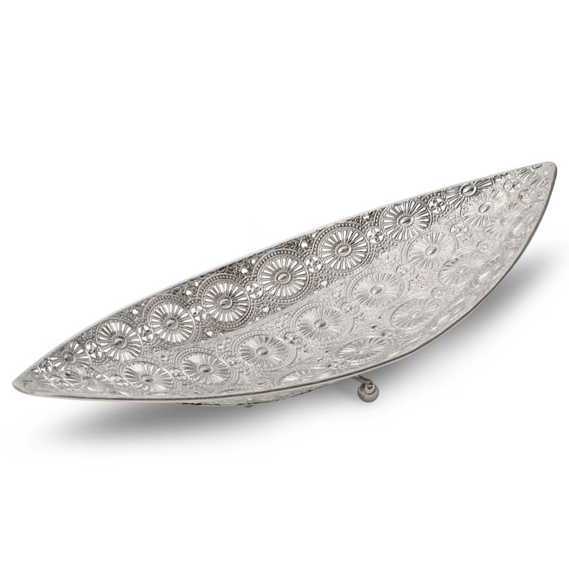 Levně ArtFir Dekorativní talíř AMELI 03 | stříbrná