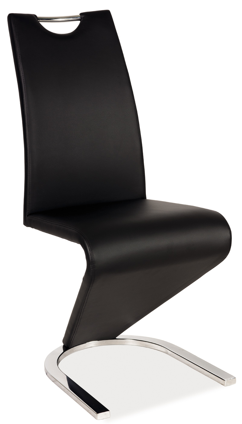 Levně Signal Jídelní židle H-090 chrom / černá Barva: Černá