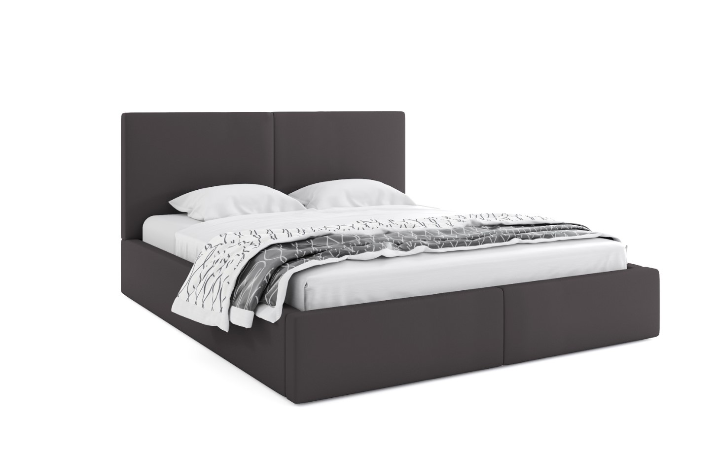 BMS Manželská postel HAILEY | bez matrace 160 x 200 cm Barva: Grafit