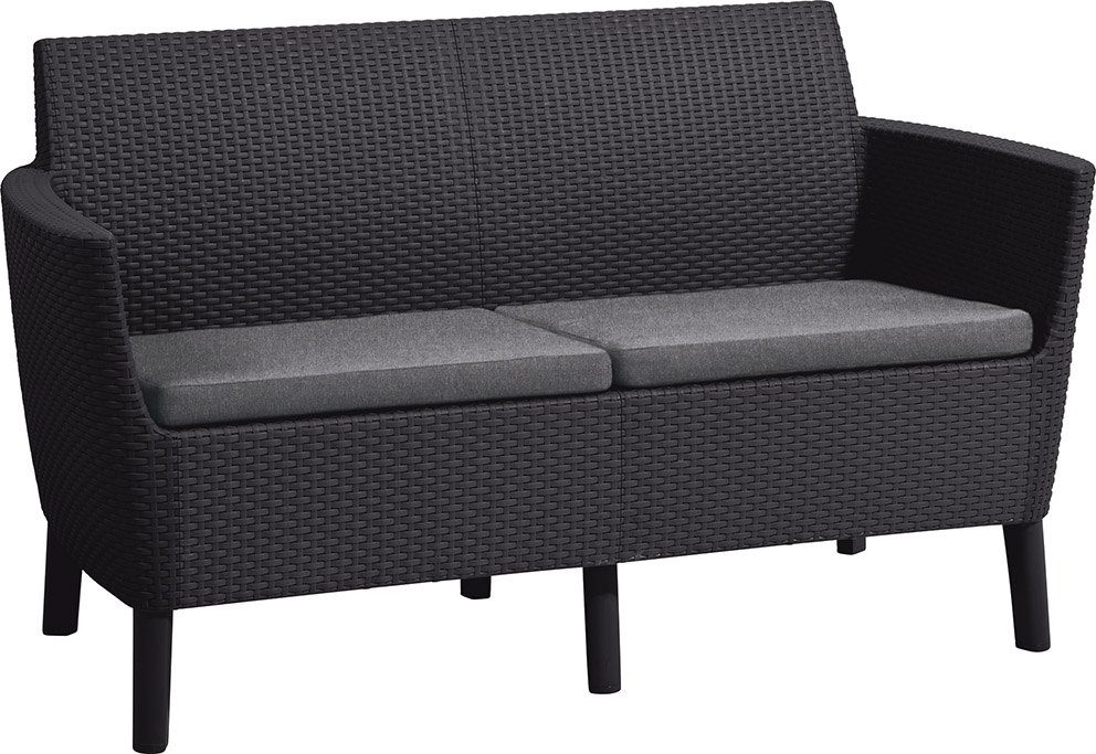 Levně KETER Pohovka SALOMON 2 seater sofa | grafit