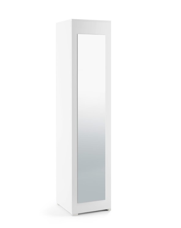 Levně ArtPK Šatní skříň AVA 45 barevné provedení: Bílá se zrcadlem