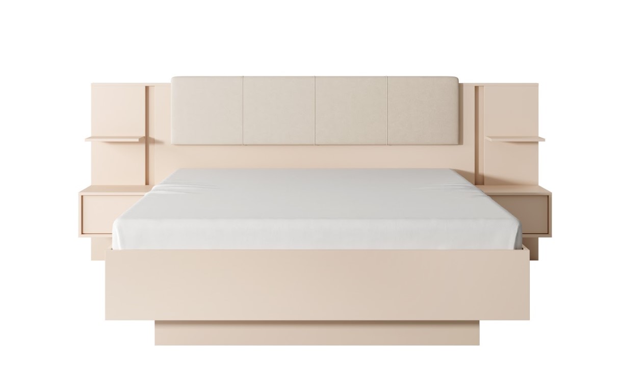 ArtLas Manželská postel DUST s nočními stolky | 160 x 200 cm Provedení: Postel s dřevěným roštem bez matrace
