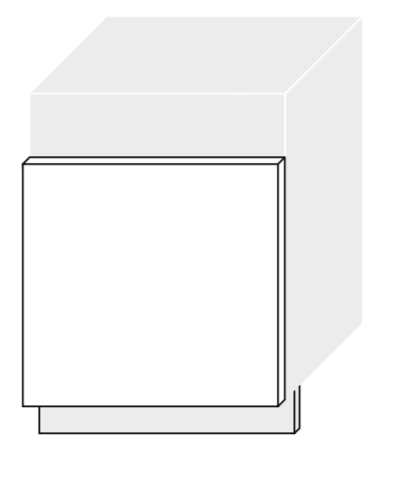 ArtExt Dvířka na myčku Napoli ZM 57/60 BARVA SOKLU: BÍLÁ, POVRCHOVÁ ÚPRAVA DVÍŘEK: MAT