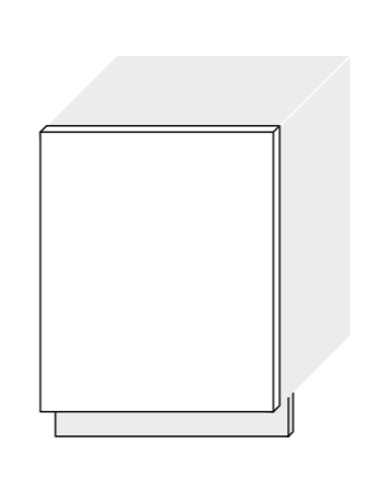 ArtExt Dvířka na myčku Napoli ZM / 60 BARVA SOKLU: BÍLÁ, POVRCHOVÁ ÚPRAVA DVÍŘEK: MAT