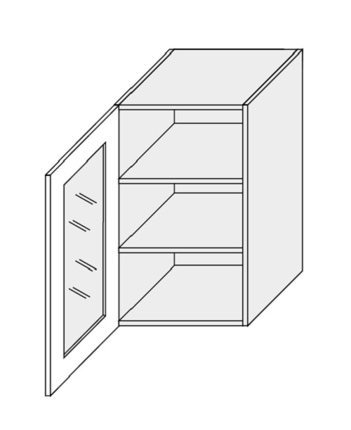 ArtExt Vrchní kuchyňská skříňka Napoli W2S / 45 POVRCHOVÁ ÚPRAVA DVÍŘEK: LESK, BAREVNÉ PROVEDENÍ KORPUSU: LAVA