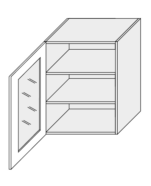 ArtExt Vrchní kuchyňská skříňka Napoli W2S / 60 POVRCHOVÁ ÚPRAVA DVÍŘEK: MAT, BAREVNÉ PROVEDENÍ KORPUSU: LAVA