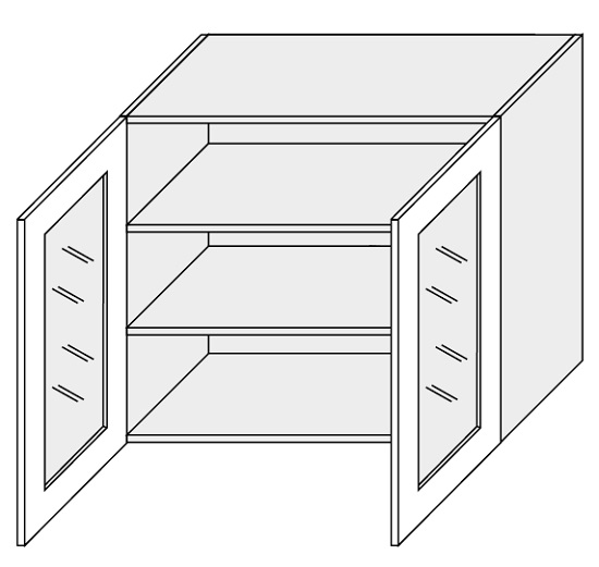 ArtExt Vrchní kuchyňská skříňka Napoli W3S / 90 POVRCHOVÁ ÚPRAVA DVÍŘEK: MAT, BAREVNÉ PROVEDENÍ KORPUSU: LAVA