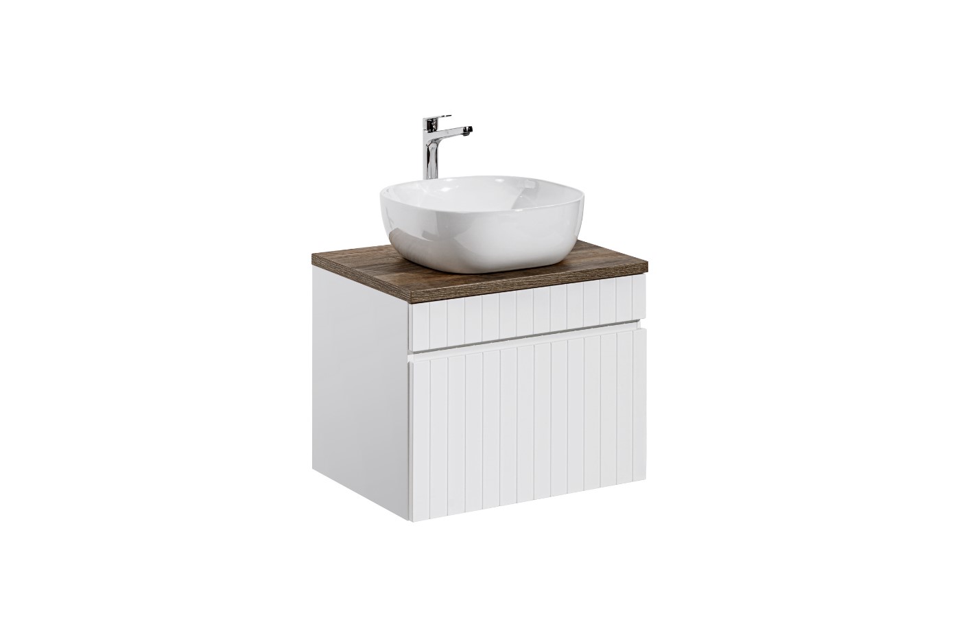Levně ArtCom Koupelnová skříňka s umyvadlem a deskou ICONIC White DU60/1 | 60 cm