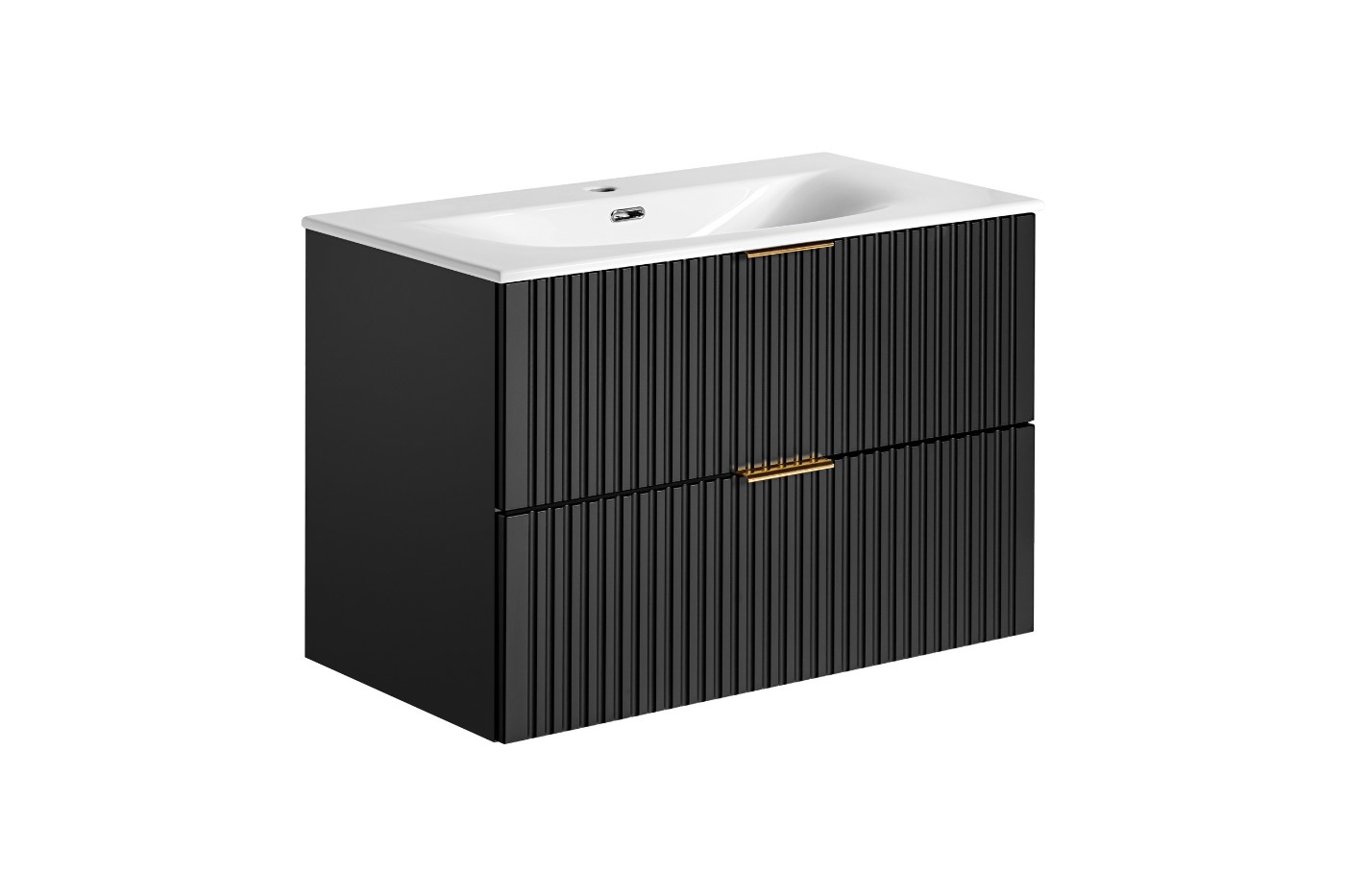 ArtCom Koupelnová skříňka s umyvadlem ADEL Black U80/1 | 80 cm