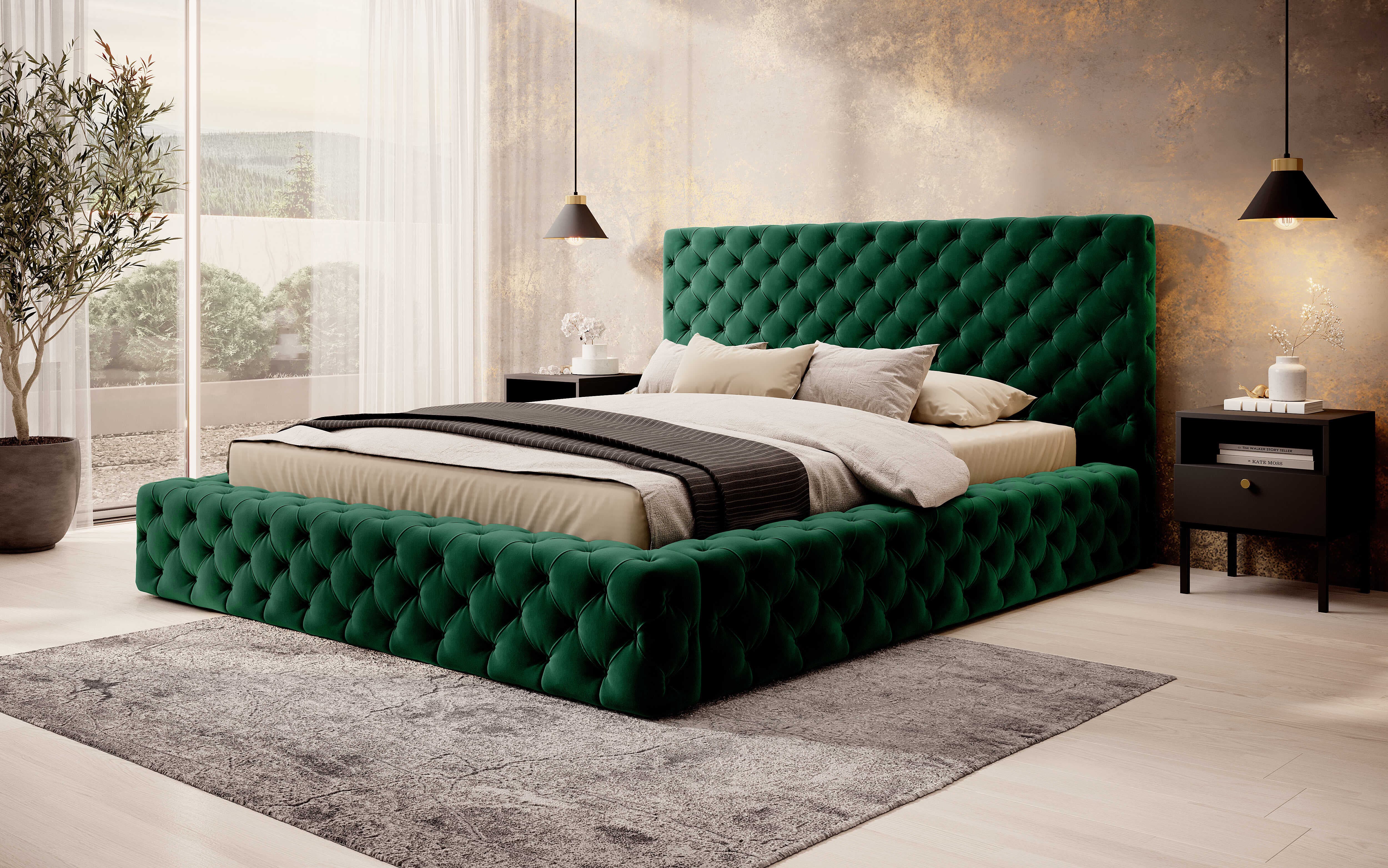 Levně Artelta Manželská postel PRINCCE | 160 x 200 cm Barva: Lukso 35