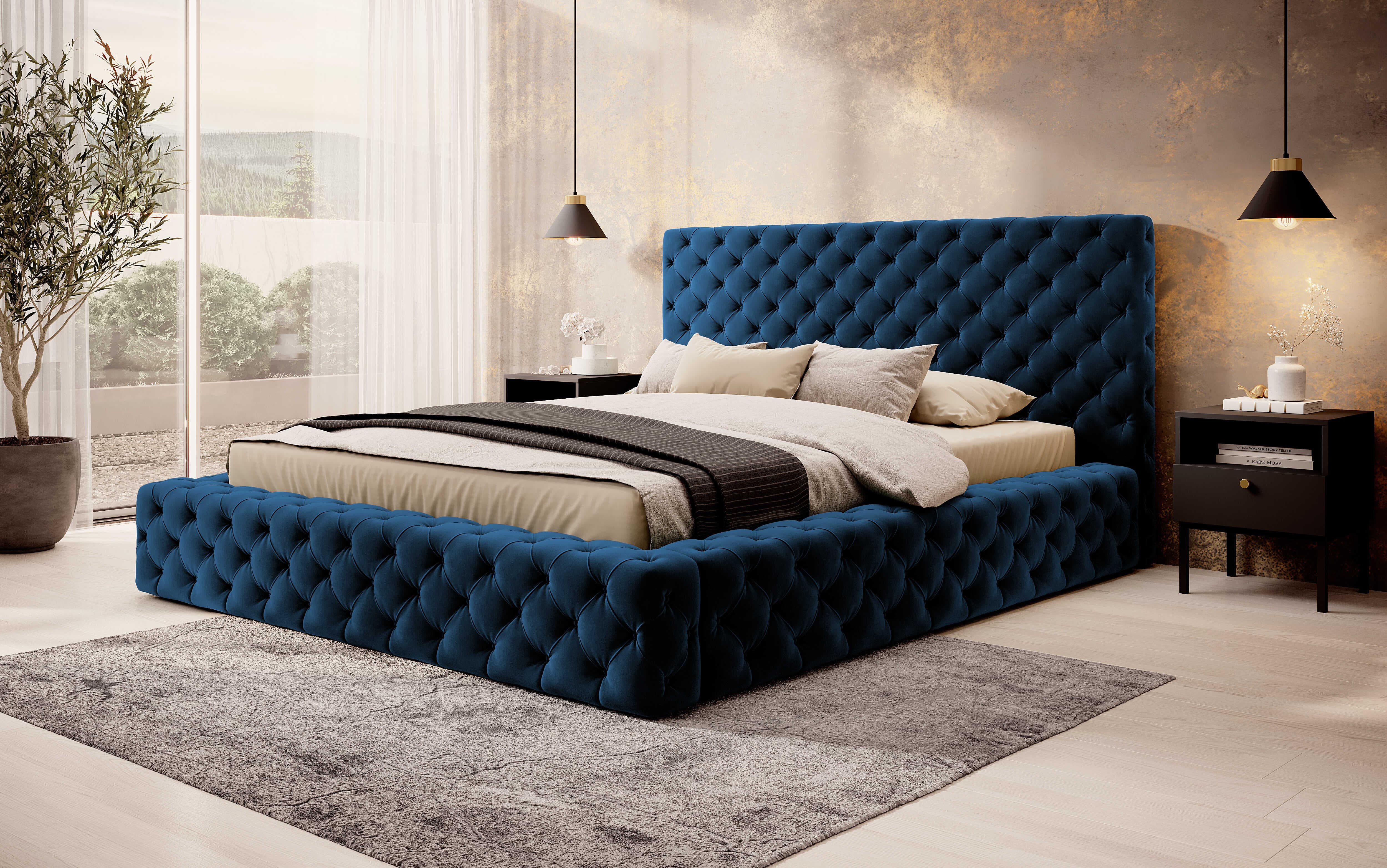 Levně Artelta Manželská postel PRINCCE | 180 x 200 cm Barva: Lukso 35
