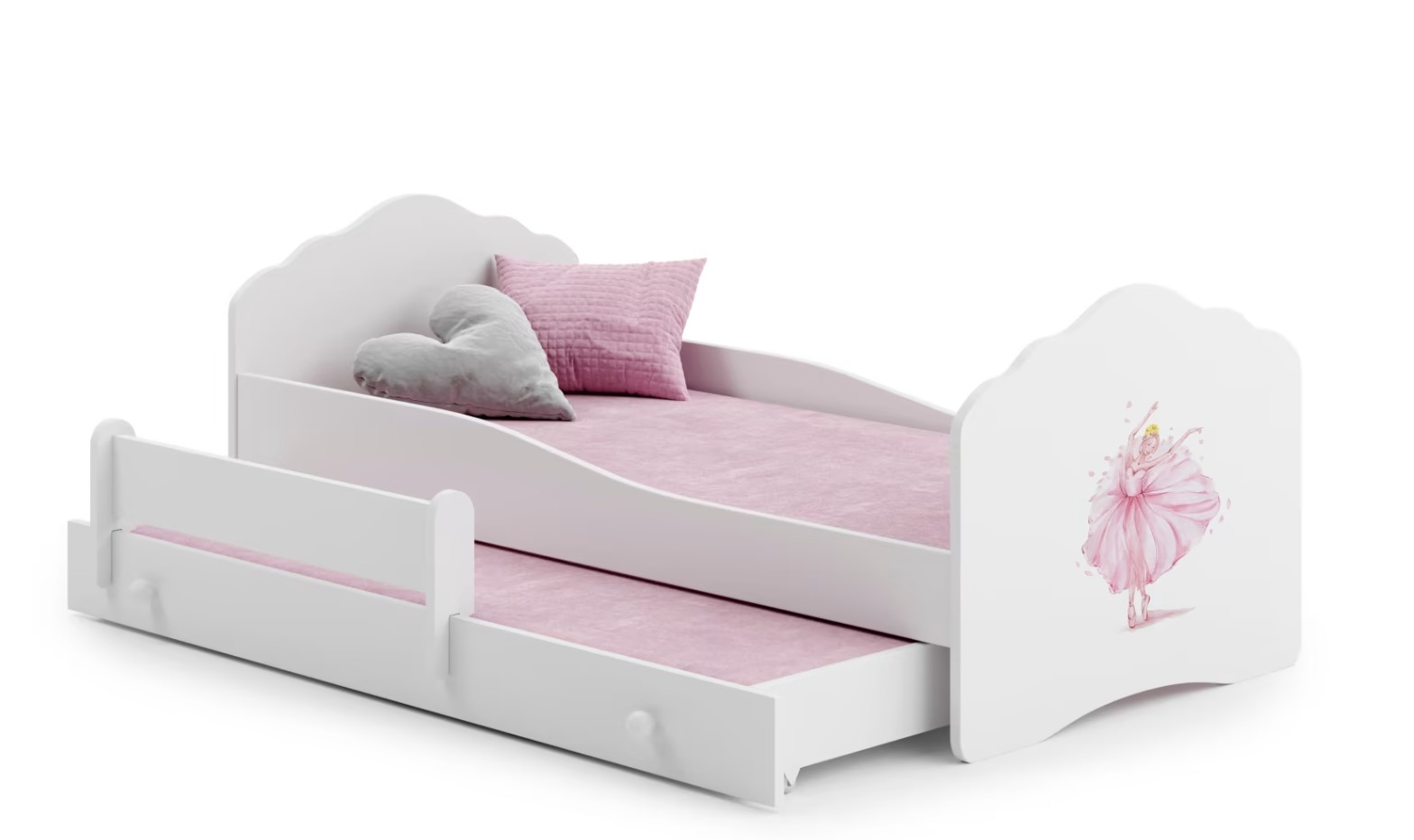Levně ArtAdrk Dětská postel CASIMO II | s přistýlkou Provedení: Balerína