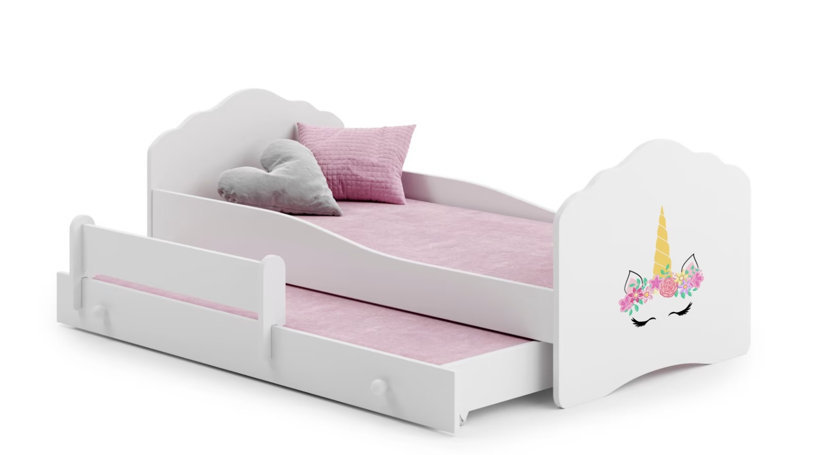 Levně ArtAdrk Dětská postel CASIMO II | s přistýlkou Provedení: Jednorožec