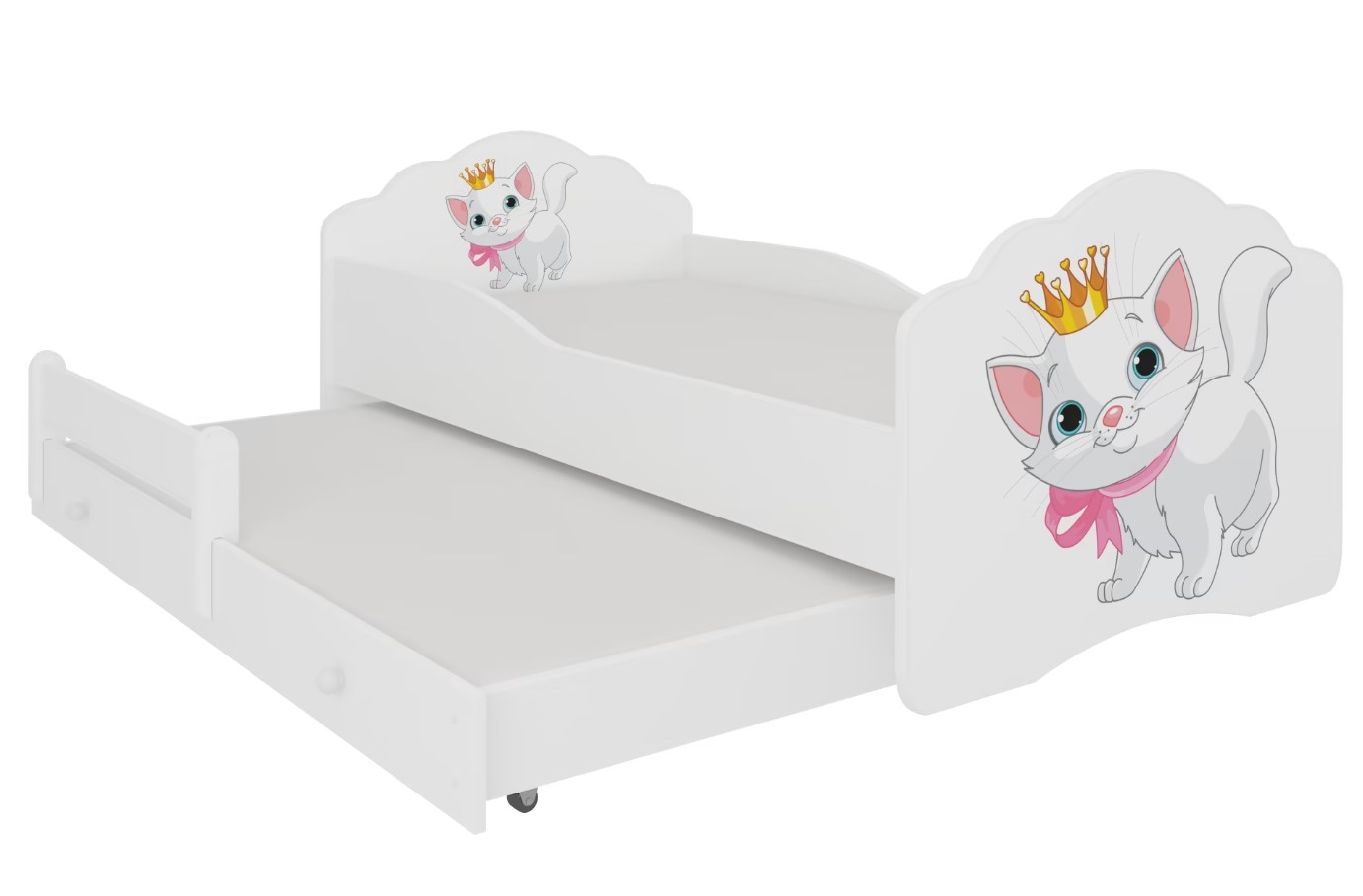 ArtAdrk Dětská postel CASIMO II | s přistýlkou Provedení: Kočička