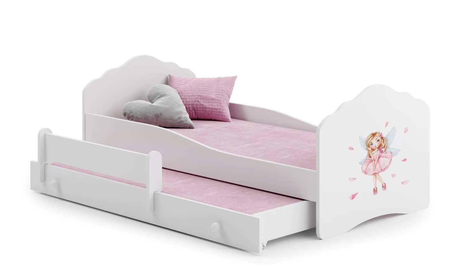 Levně ArtAdrk Dětská postel CASIMO II | s přistýlkou Provedení: Víla s křídly