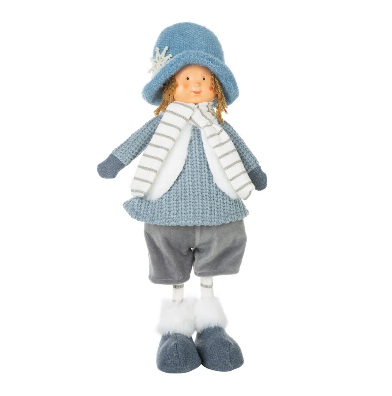 ArtFir Vánoční dekorace DOLL | modrá 40 cm