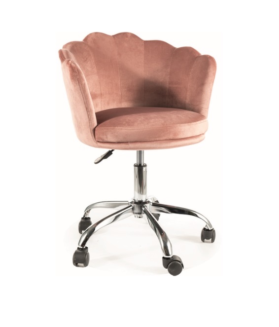 Levně Signal Kancelářská židle ROSE VELVET Barva: Staroružová / Bluvel 52