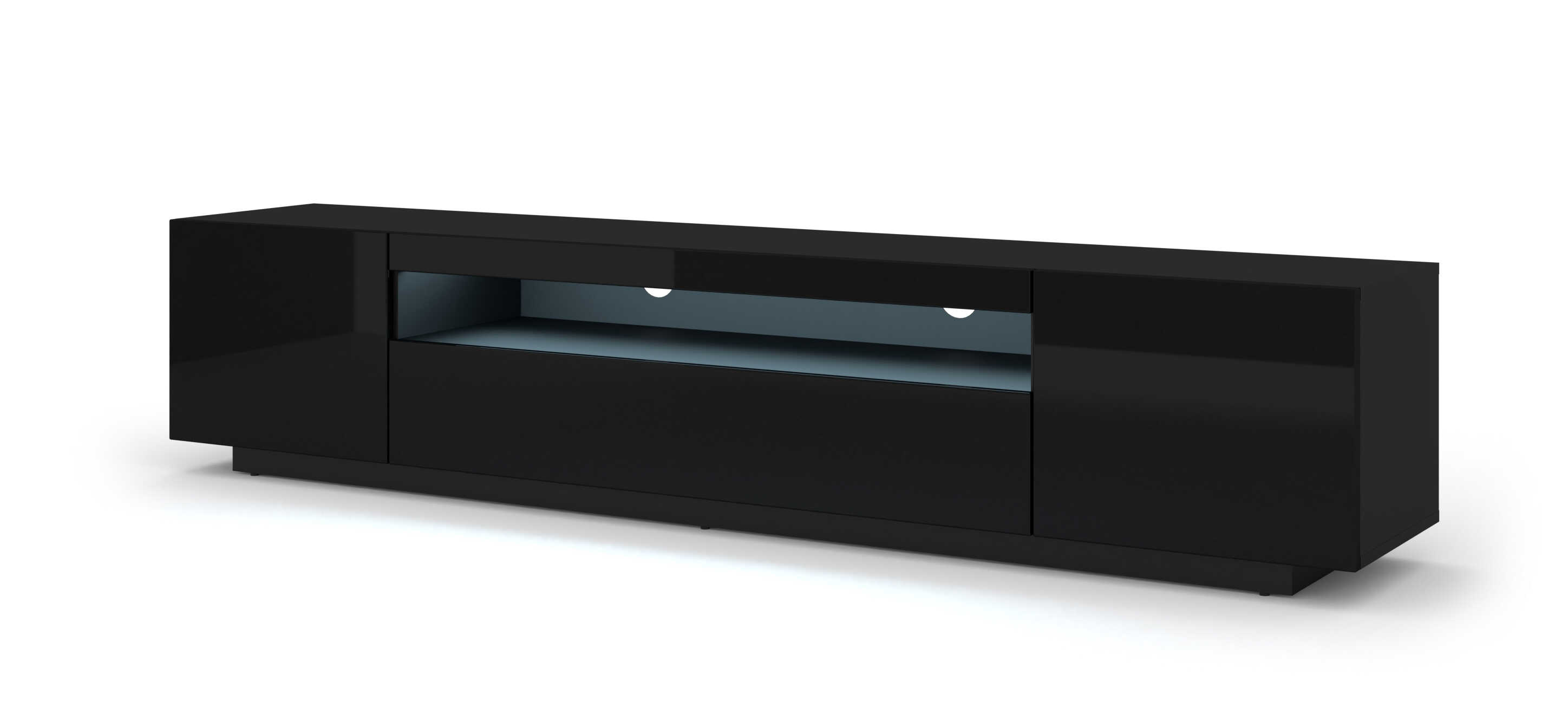 ARTBm TV stolek AURA 200 | černý lesk Variant: s LED osvětlením