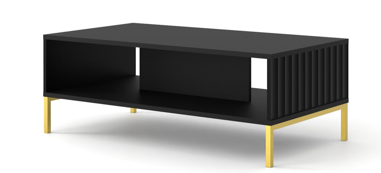 ARTBm Konferenční stolek WAVE Provedení: Černý mat / zlaté nohy