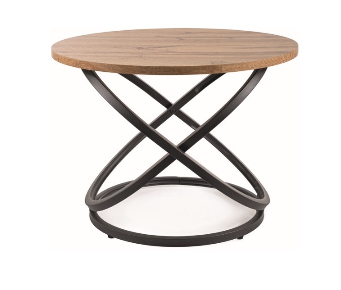 Levně Signal Konferenční stolek EOS D | černý mat Barva: Dub artisan