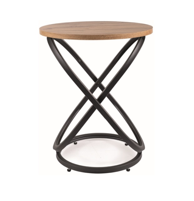Levně Signal Příruční stolek EOS E | černý mat Barva: Dub artisan