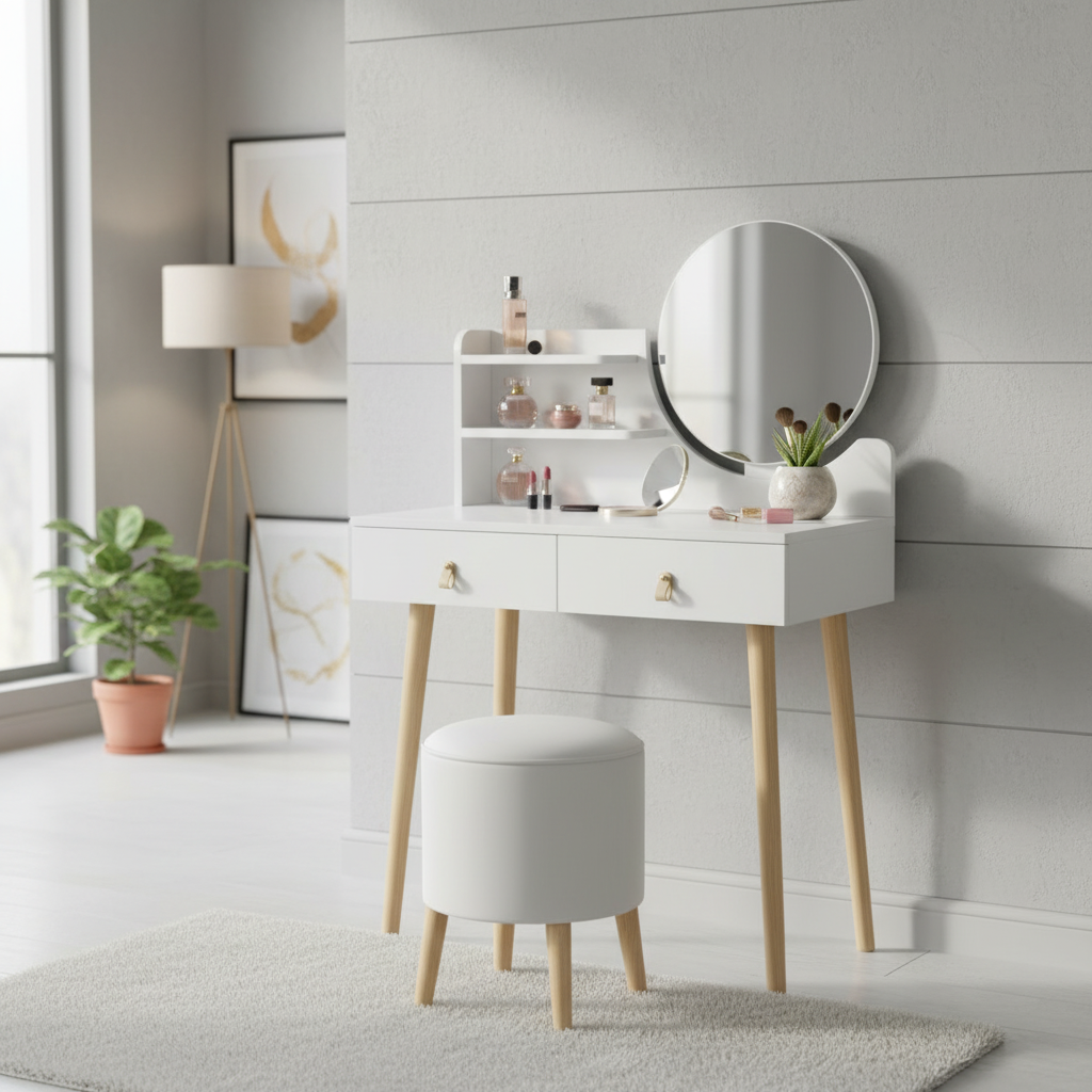 ArtJum Toaletní stolek SCANDI 3 bílá | CM-989276