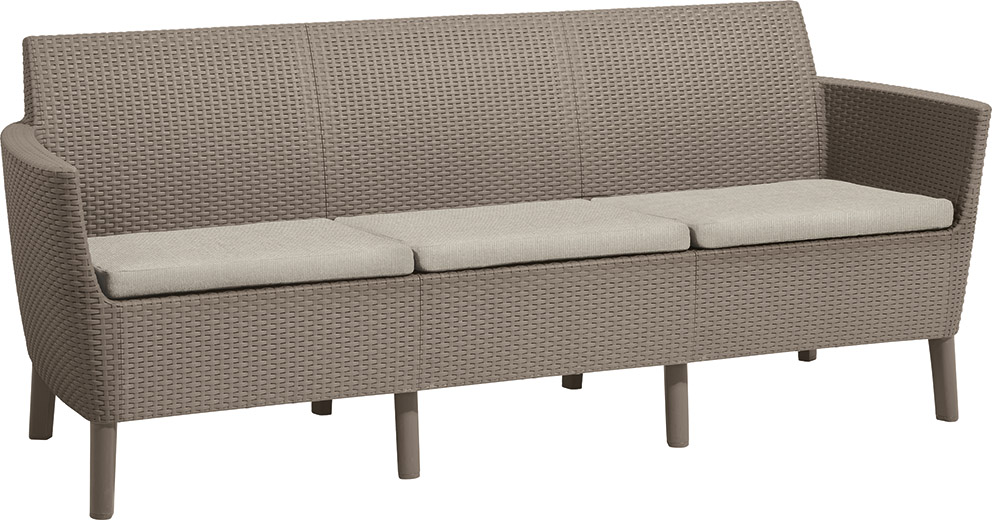 Levně KETER Pohovka SALOMON 3 seater sofa | cappuccino