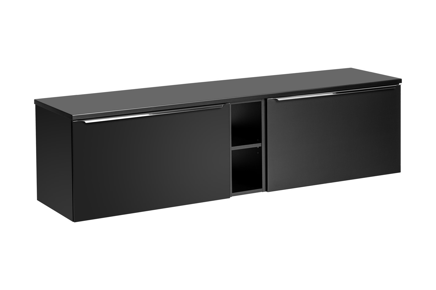 Levně ArtCom Koupelnová skříňka s deskou SANTA FE Black D180/1 | 180 cm