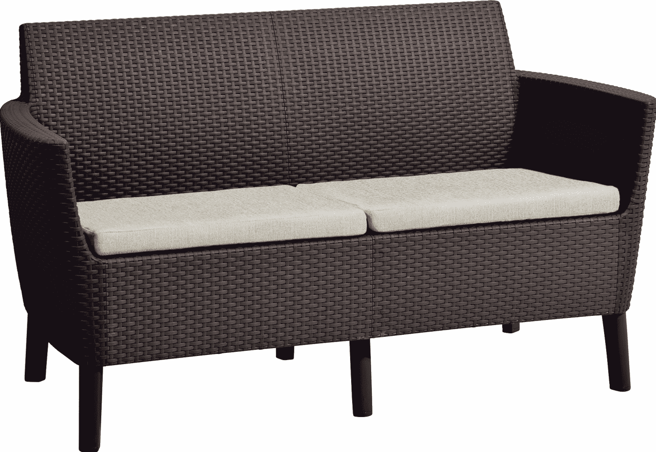 Levně KETER Pohovka SALOMON 2 seater sofa | hnědá