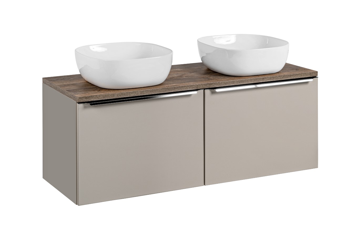 ArtCom Koupelnová skříňka s umyvadlem a deskou SANTA Fe Taupe DU120/1 | 120 cm