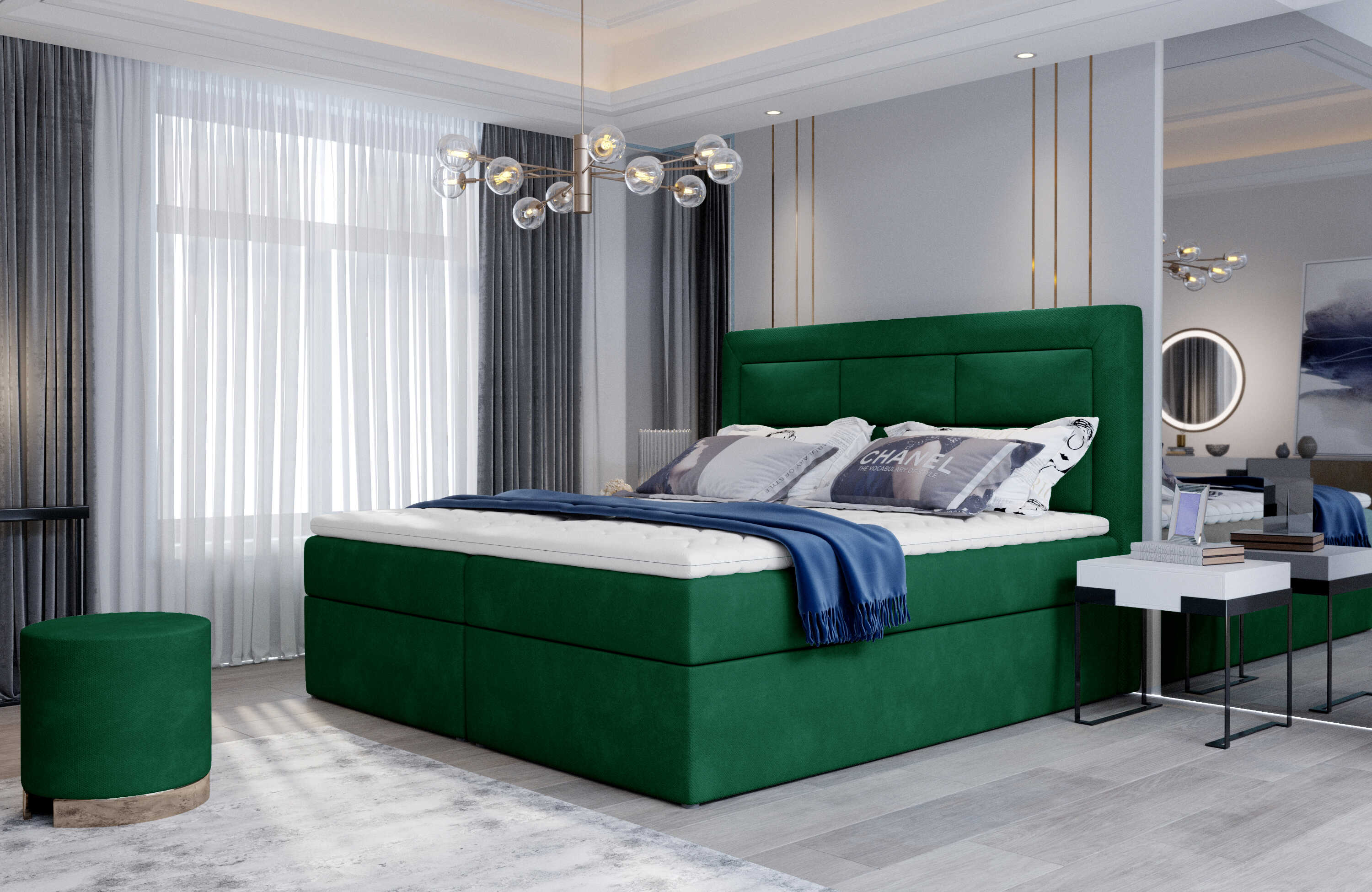 Levně Artelta Manželská postel VIVRE | 180 x 200 cm Barva VIVRE: Kronos 19