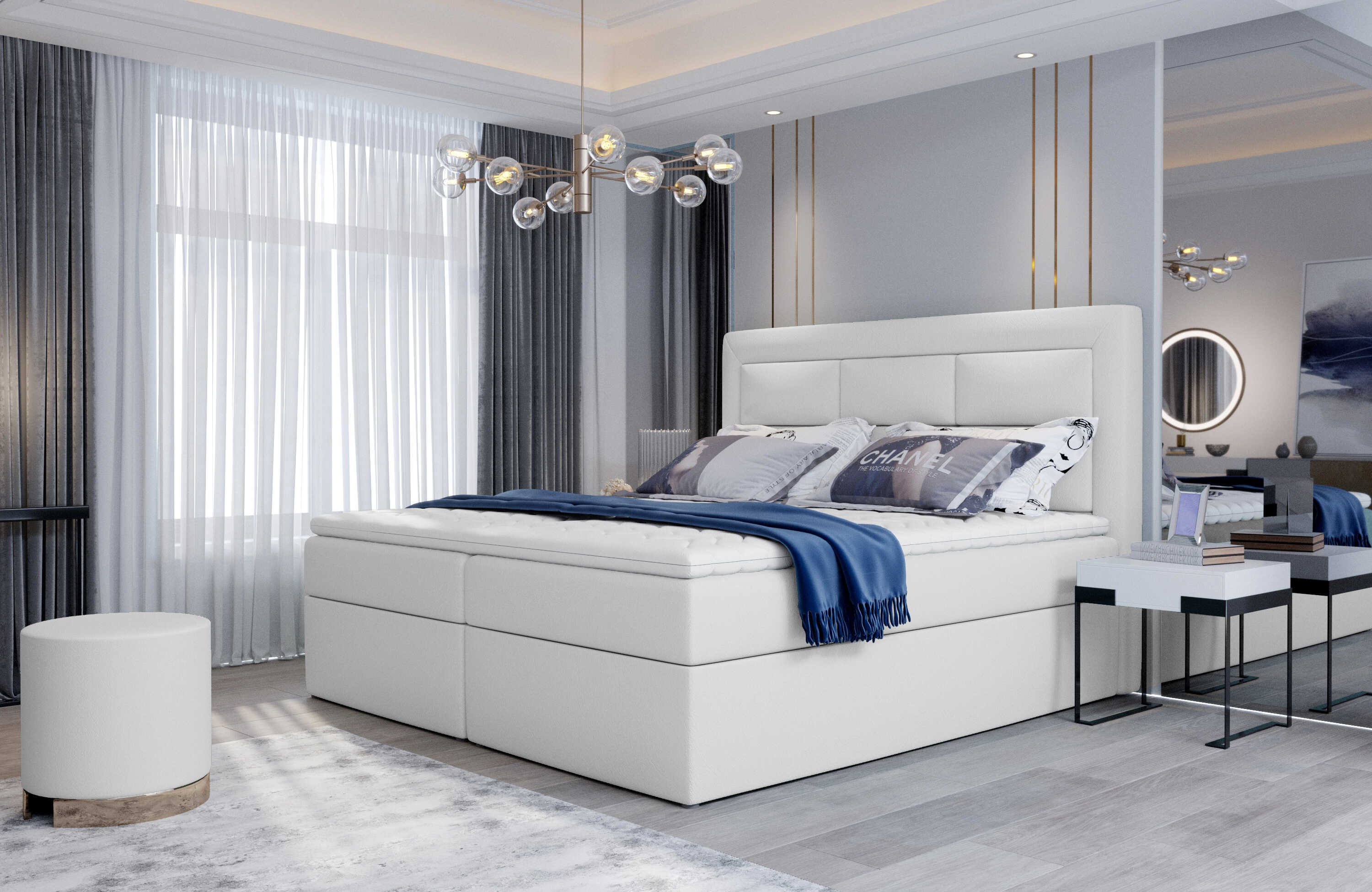Levně Artelta Manželská postel VIVRE | 160 x 200 cm Barva VIVRE: Soft 17