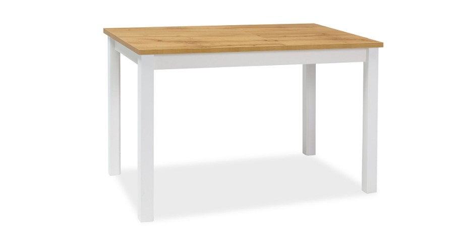 Signal Jídelní stůl ADAM | 100 x 60 cm Barva: dub wotan / bílý mat